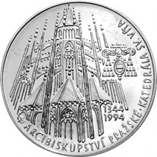 Stříbrná pamětní mince 200 Kč katedrála sv. Víta